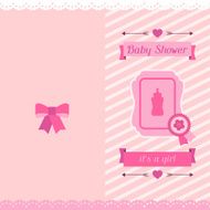 Girl baby shower invitation card