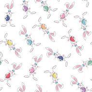 cute easter rabbits pattern