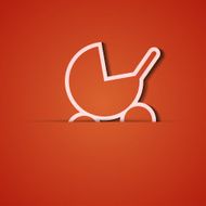 Vector background Orange icon applique Eps10 N5