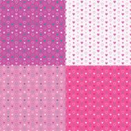 colorful hearts background set
