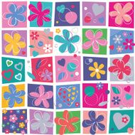 hearts and flowers pattern