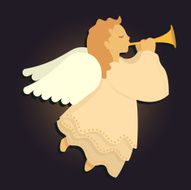 Young Angel Blowing Horn