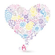 Heart love pattern and Owl N2