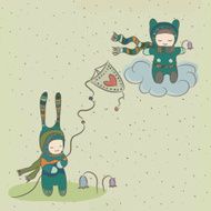 Fabulous illustration with characters
