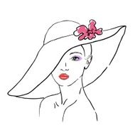 Sketch of the woman in a hat