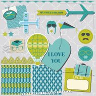 Scrapbook Design Elements - Airplane Party set N2