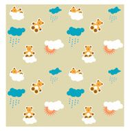 Pattern seamless baby background with teddy bear