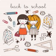 Hand-drawn girls