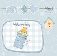 Baby boy shower card N141