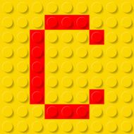Letter C in construction kit