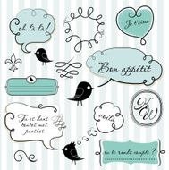 Speech bubbles set in French style N3