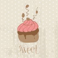 Vintage Cake Postcard