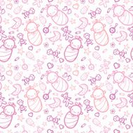 Baby girls seamless pattern background