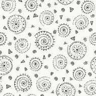 Abstract geometrical neutral seamless pattern with ornamental spiral elements