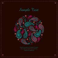 Abstract text background decorated with ethnic indian traditional ornament