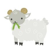 Funny cartoon sheep illustration mascot N2