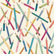Seamless retro pattern Colorful pencil pattern