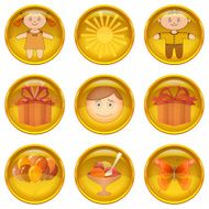 Buttons set childhood