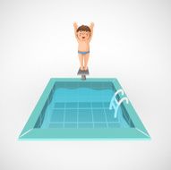 boy and a swimming pool N3