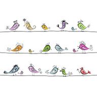 Funny birds seamless pattern for your design