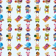 seamless summer animal pattern N2