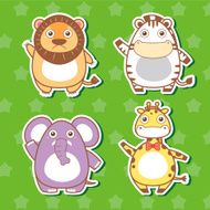 Cute animal stickers N23