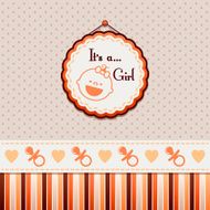 It&#039;s a girl orange background