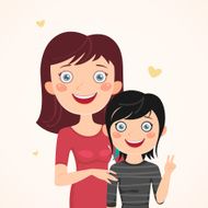 Mother and rocker daughter