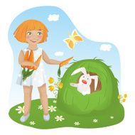 Girl and bunny N3
