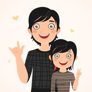 Rocker father and daughter