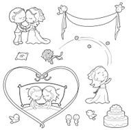 Wedding coloring set