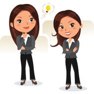 Business woman brainstorming