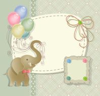 Baby shower with scrapbook elements