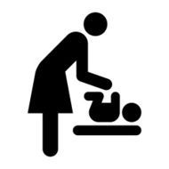 Baby care room symbol mother symbol