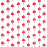 Colorful flat style ice cream seamless vector pattern N3