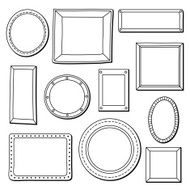 Vector set of vintage frames N2