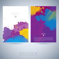 Set of vector watercolor template N55