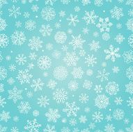 Winter Snow Flakes Doodle Seamless Background N3