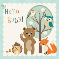 Cute woodland friends baby shower