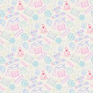 Seamless pattern shcool color