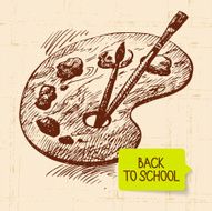 Vintage hand drawn back to school illustration N4