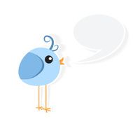 Cute Comic Bird Vector N4