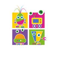 cute robots collection greeting card N3