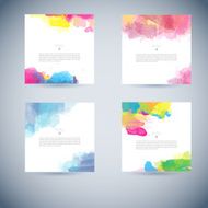 Set of vector watercolor template N57