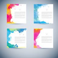 Set of vector watercolor template N58