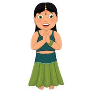 Indian Girl Vector Illustration