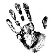 Black Print of hand N5