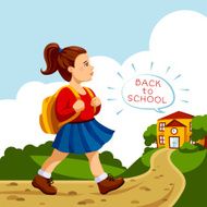 Girl go to school N2