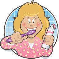 Girl Brushing Teeth N10