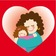 mothers day mom hugging her little girl